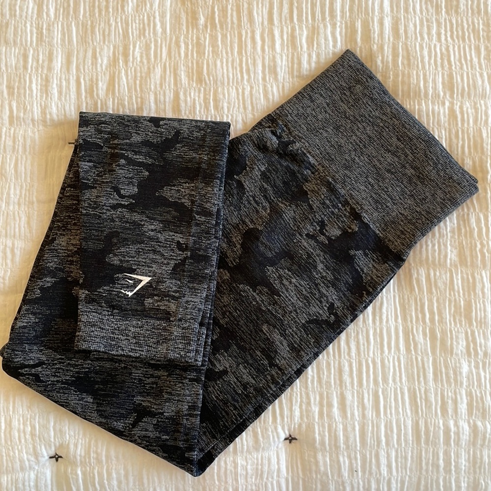 Gymshark Gray Camo Seamless High Rise Legging - Gym Shark